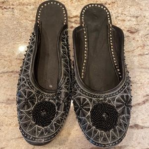 Women’s ethnic leather slippers size 8.5